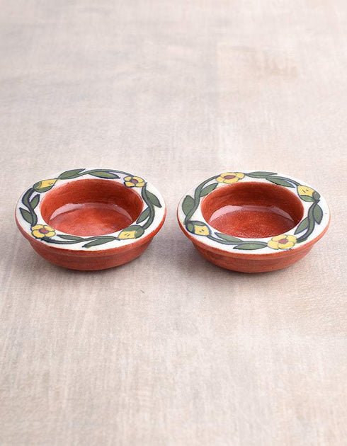 Blue Pottery T-Holder Set Of 2 Pcs.